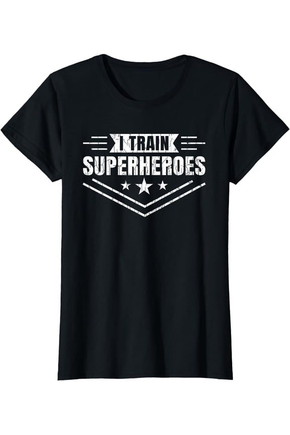 I Train Superheroes Funny Personal Trainer Fitness Graphic T-Shirt
