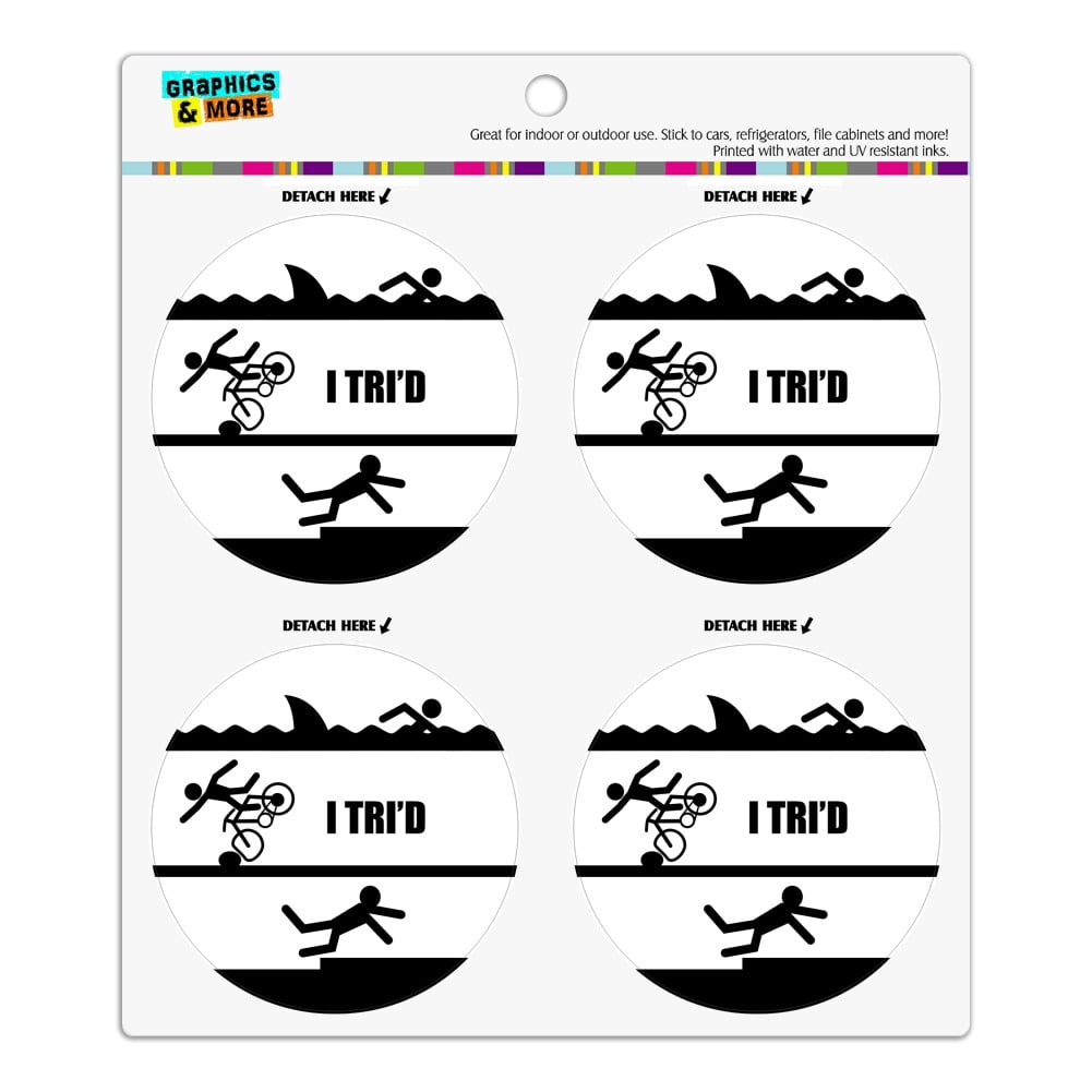 Mug Blanc Humoristique Triathlon – I Tried Tri, Swim Bike Run – Cadeau Sportif