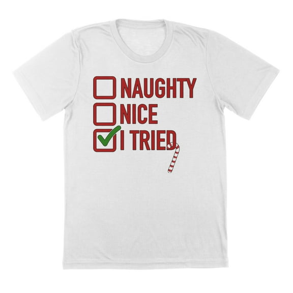 I Tried Humor Graphic White Mens T-Shirt