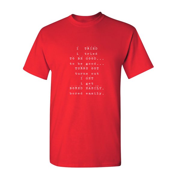 I Tried To Be Good Sarcastic Humor Graphic Novelty Funny Youth T Shirt