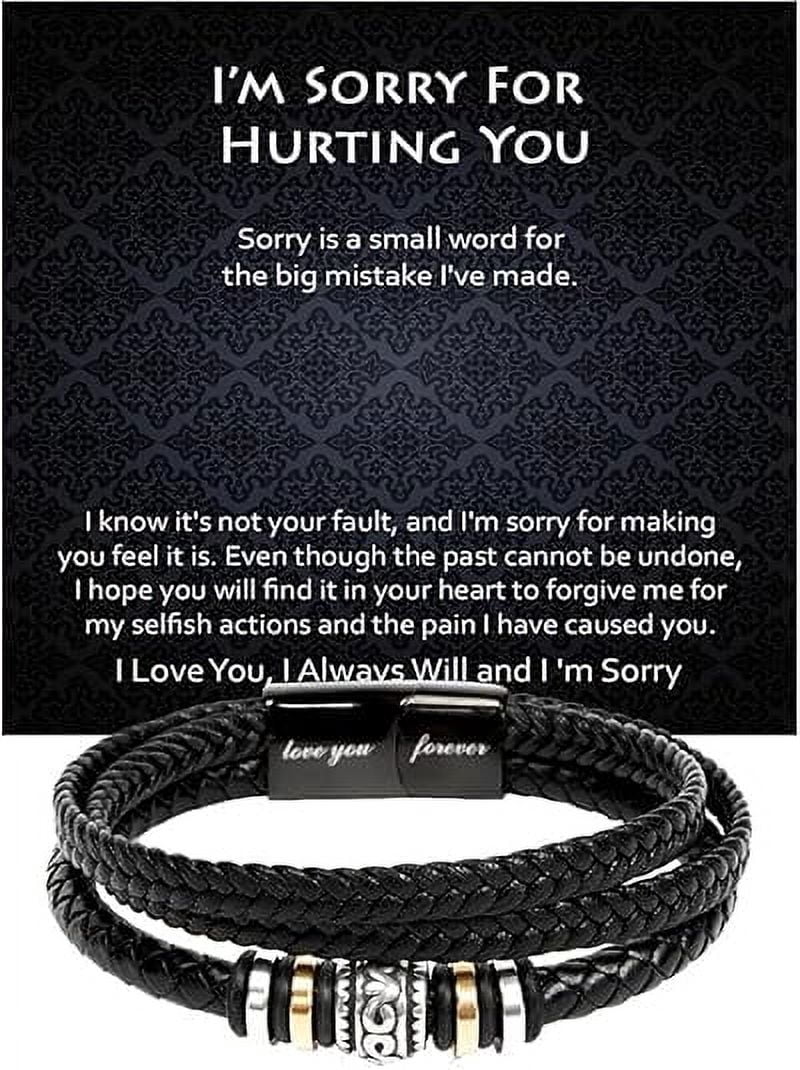 I Am Truly Sorry Bracelet For Him, Apology Gifts For Men, I'm Sorry Bracelet Gift For Him, I'm Sorry For Hurting You Bracelet For Him, Forgive Me Bracelet, I'm Sorry Gifts For Him