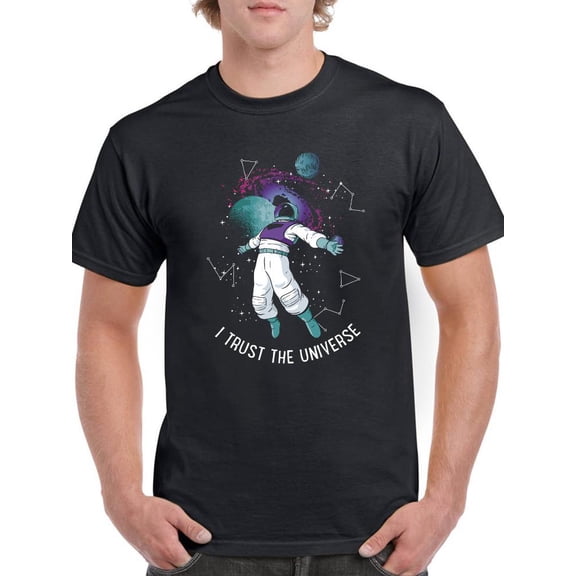I Trust The Universe T-Shirt Men -Smartprints Designs, Male x-Large