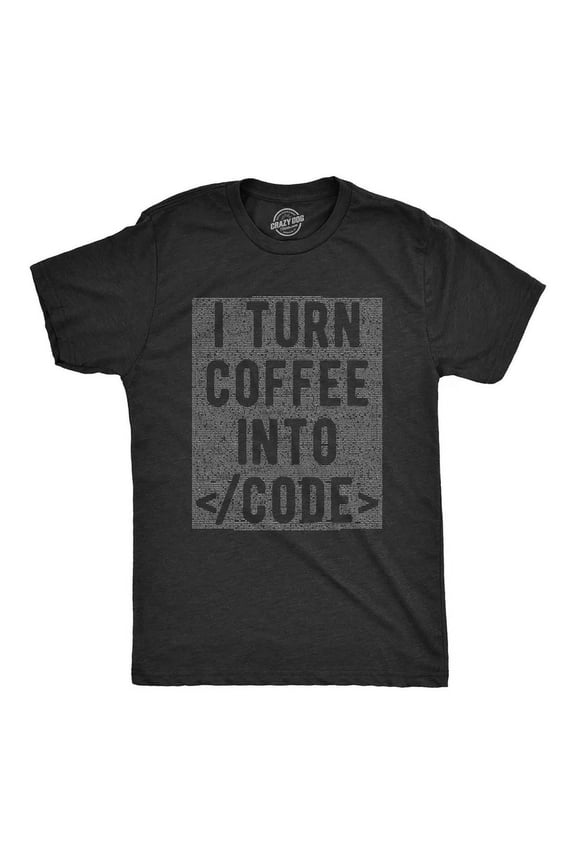 I Turn Coffee Into Code T Shirt Funny Nerd Geek Gift Gamer Retro Cool Tee Unisex S-5XL Hot Trending Shirt, Vintage Birthday Gift
