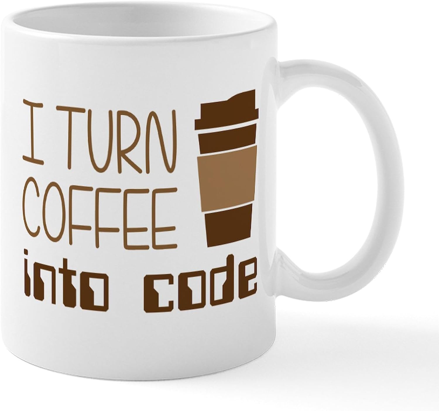 I Turn Coffee Into Programming Code Mugs 11 oz Ceramic Coffee Mug ...