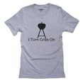 thumbnail image 1 of I Turn Grills On - Classic Grill Graphic Men's Grey T-Shirt, 1 of 2