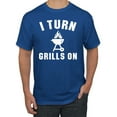 thumbnail image 1 of I Turn Grills On Pop Culture Men's Graphic T-Shirt, Royal, Large, 1 of 3