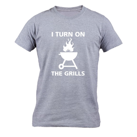 I Turn On The Grills T-Shirt Men Grilling Cooking Tee Cook Chef Bbq Camp All Size S-5XL