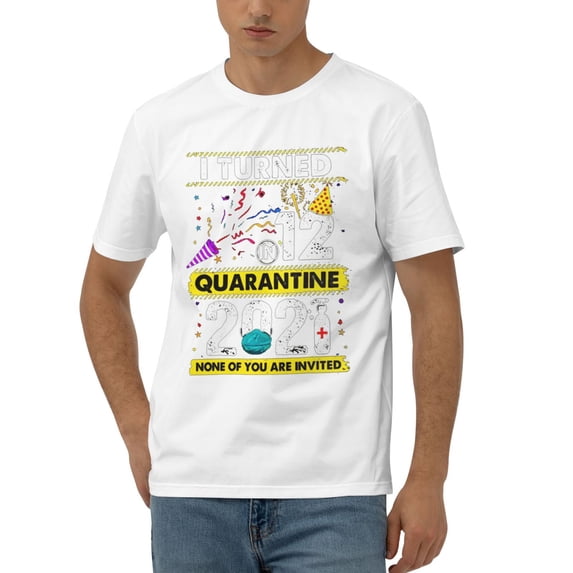 I Turned 12 In Quarantine 2021 12 Years Old Cotton T-Shirt White Large