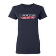 thumbnail image 1 of I Understand I Just Don't Care Sarcastic Novelty Gift Idea Adult Humor Funny Women's Casual Tees, 1 of 3