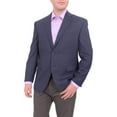 thumbnail image 1 of I Uomo Men's Regular Fit Blue Houndstooth Two Button Wool Blazer Sportcoat, 1 of 4