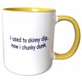 thumbnail image 1 of 3drose, I Used to Skinny Dip Now I Chunky Dunk, 15oz Two-tone Yellow Mug, 1 of 6