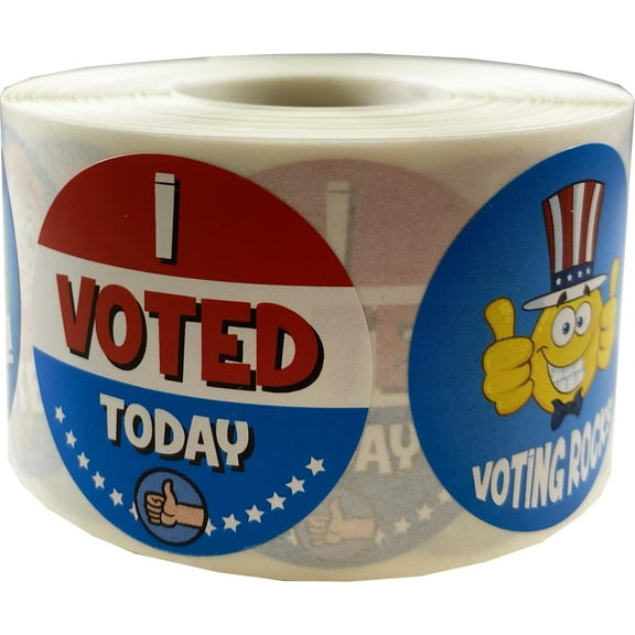 I VOTED Stickers for Kids | 1.5" Inch Round | 500 Pack