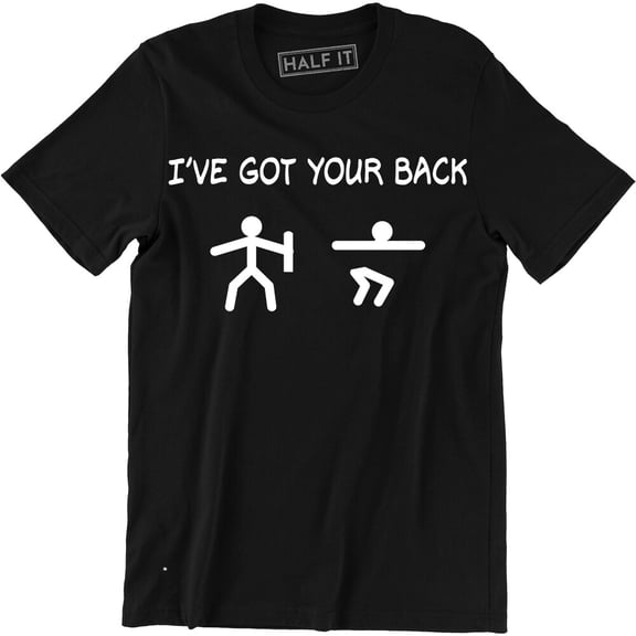 I'Ve Got Your Back T-Shirt Stickman Stickmen Mens Geek Nerd Computer Tee