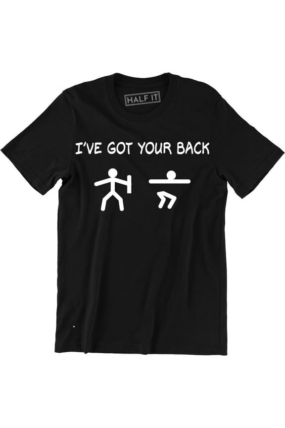 I'Ve Got Your Back T-Shirt Stickman Stickmen Mens Geek Nerd Computer Tee