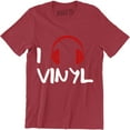 thumbnail image 1 of I Vinyl - Music Geek Retro Records Headphone Men's T-Shirt, 1 of 4
