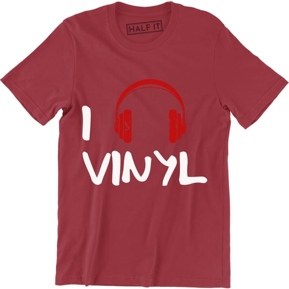 I Vinyl - Music Geek Retro Records Headphone Men's T-Shirt