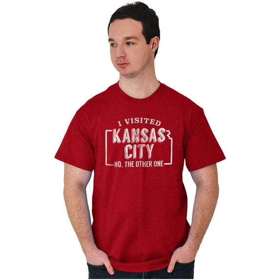 I Visited Kansas City Funny Souvenir Men's Graphic T Shirt Tees Brisco Brands X