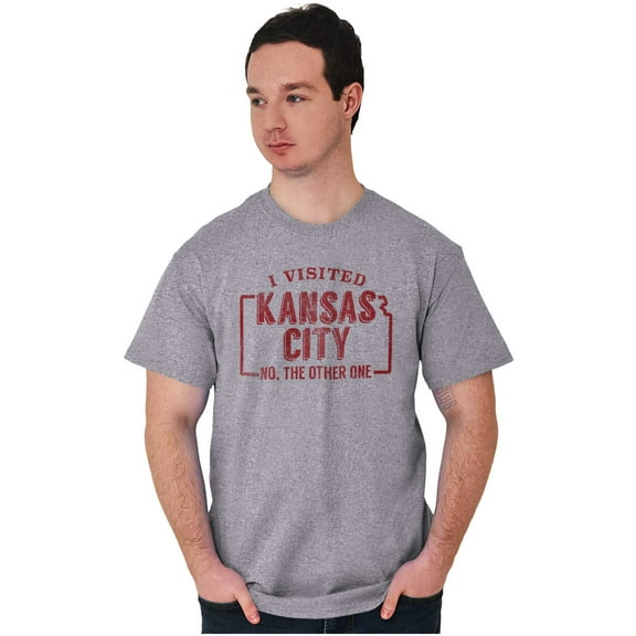 I Visited Kansas City Funny Souvenir Men's Graphic T Shirt Tees Brisco Brands X