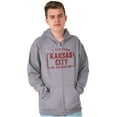 thumbnail image 1 of I Visited Kansas City Funny Souvenir Unisex Fleece Graphic Zip Up Hoodie Brisco Brands 2X, 1 of 5