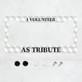thumbnail image 1 of I Volunteer As Tribute License Plate Prame Aluminium Rust-Proof Auto Parts License Plate Decorative Screws Fit Standard 2 Holes 1 U.S. License Plate, 12.2x 6.3 Inch, 1 of 7