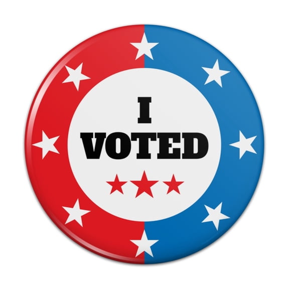 I Voted Red White Blue Patriotic Pinback Button Pin