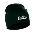 thumbnail image 1 of I&W Classic USA Cities Winter Knit Cuffless Beanie Hat 3D Raised Layer Letters, Boston Green, White Black, 1 of 2