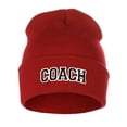 thumbnail image 1 of I&W Sports Team Coach Arch Letters Winter Knit Cuffed Beanie Hat, 1 of 2