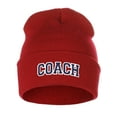 thumbnail image 1 of I&W Sports Team Coach Arch Letters Winter Knit Cuffed Beanie Hat, 1 of 2