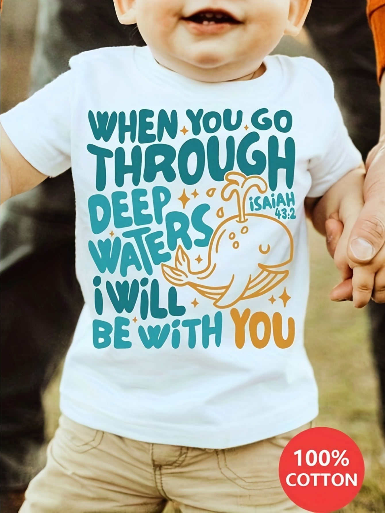 I WILL BE WITH YOU & Anime Whale Graphic Print Tee, Boys' Casual ...