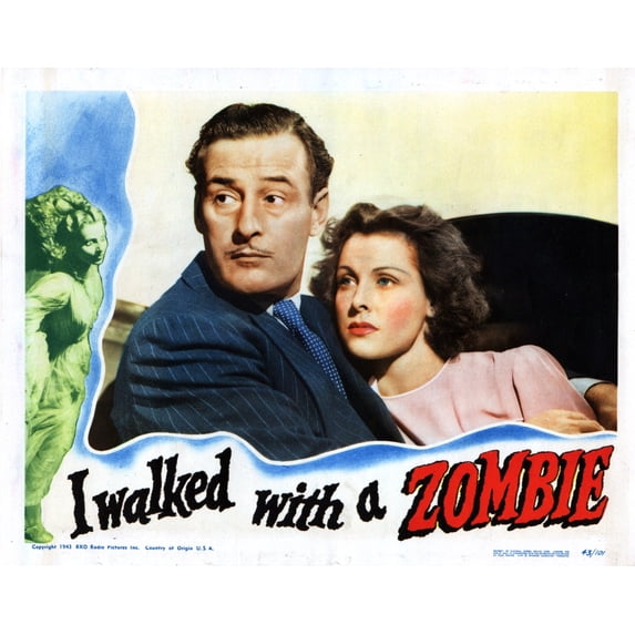 I Walked With A Zombie From Left Tom Conway Frances Dee 1943 Movie Poster Masterprint (28 x 22)