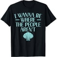 thumbnail image 1 of t-shirt I Wanna Be Where The People Aren't Introverted Introvert T-Shirt mens，black，women，funny，journey，Crew Neck, Short Sleeve,printing, 1 of 4