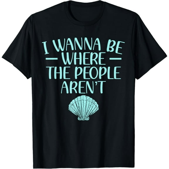 t-shirt I Wanna Be Where The People Aren't Introverted Introvert T-Shirt mens,black,women,funny,journey,Crew Neck, Short Sleeve,printing