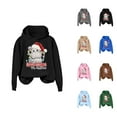 thumbnail image 1 of I Want A Hippopotamus For Christmas Hoodies for Women Long Sleeve Funny Graphic Hooded Sweatshirt Pullover Tops, 1 of 4