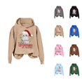 thumbnail image 1 of I Want A Hippopotamus For Christmas Hoodies for Women Long Sleeve Funny Graphic Hooded Sweatshirt Pullover Tops, 1 of 4