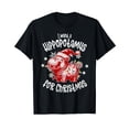 thumbnail image 1 of I Want A Hippopotamus For Christmas Lights Xmas Hippo T-Shirt for Men Women Cotton Top Tee Casual Short Sleeves, 1 of 2