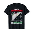 thumbnail image 1 of I Want A Hippopotamus For Christmas Lights Xmas Hippo T-Shirt for Men Women Cotton Top Tee Casual Short Sleeves, 1 of 2