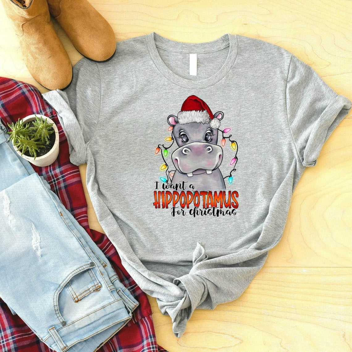 I Want A Hippopotamus For Christmas T Shirt