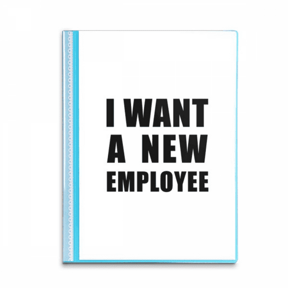 I Want A New Employee Art Deco Fashion Book Sheet Protectors Portfolio Binder Folder