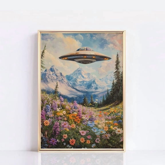 I Want to Believe vintage poster, Sci-fi poster, UFO print, Bedroom Print, Retro sci fi art, I want to believe X files, Science poster Decor Size 24x36 Unframed Poster