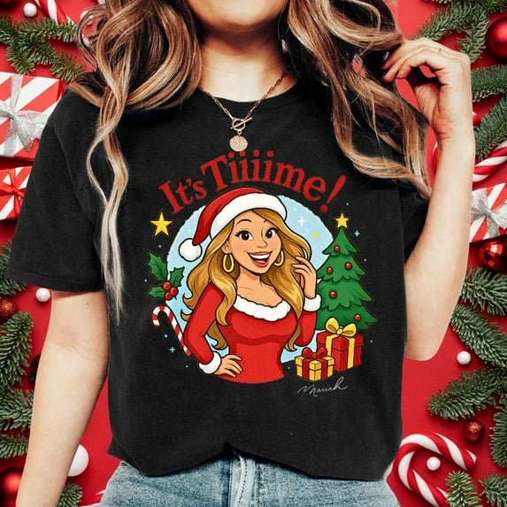 All I Want For Christmas Is Maria Carey, Christmas Time Shirt, Christmas Shirt, Music Xmas, Best Christmas Song, Christmas Song, It's Time,White Color,Size 3XL
