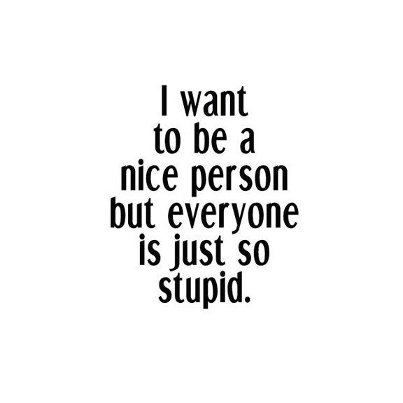 I Want To Be A Nice Person But Everyone Is Just So Stupid. : An Irreverent Snarky Humorous Sarcastic Funny Office Coworker & Boss Congratulation Appreciation Gratitude Thank You Gift (Paperback)