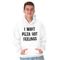 thumbnail image 1 of I Want Pizza Not Feelings Funny Food Hoodie Sweatshirt Women Men Brisco Brands M, 1 of 6