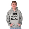 thumbnail image 1 of I Want Pizza Not Feelings Funny Food Hoodie Sweatshirt Women Men Brisco Brands S, 1 of 6