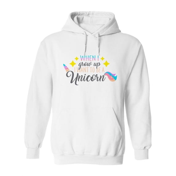 I Want To Be A Unicorn Hoodie Women -Image by Shutterstock, Female 3X-Large