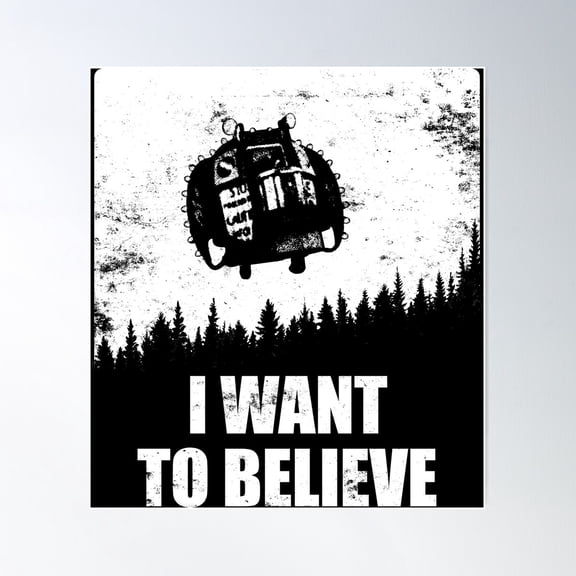 I Want To Believe - Explorers Poster Wall Art, Modern Wall Decor For Living Room Bedroom, 8x12 UNFRAMED