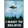 thumbnail image 1 of I Want To Believe - Framed TV Show Poster (Ufo / X-Files) (Size: 25" X 37") (Black Aluminum Frame), 1 of 6