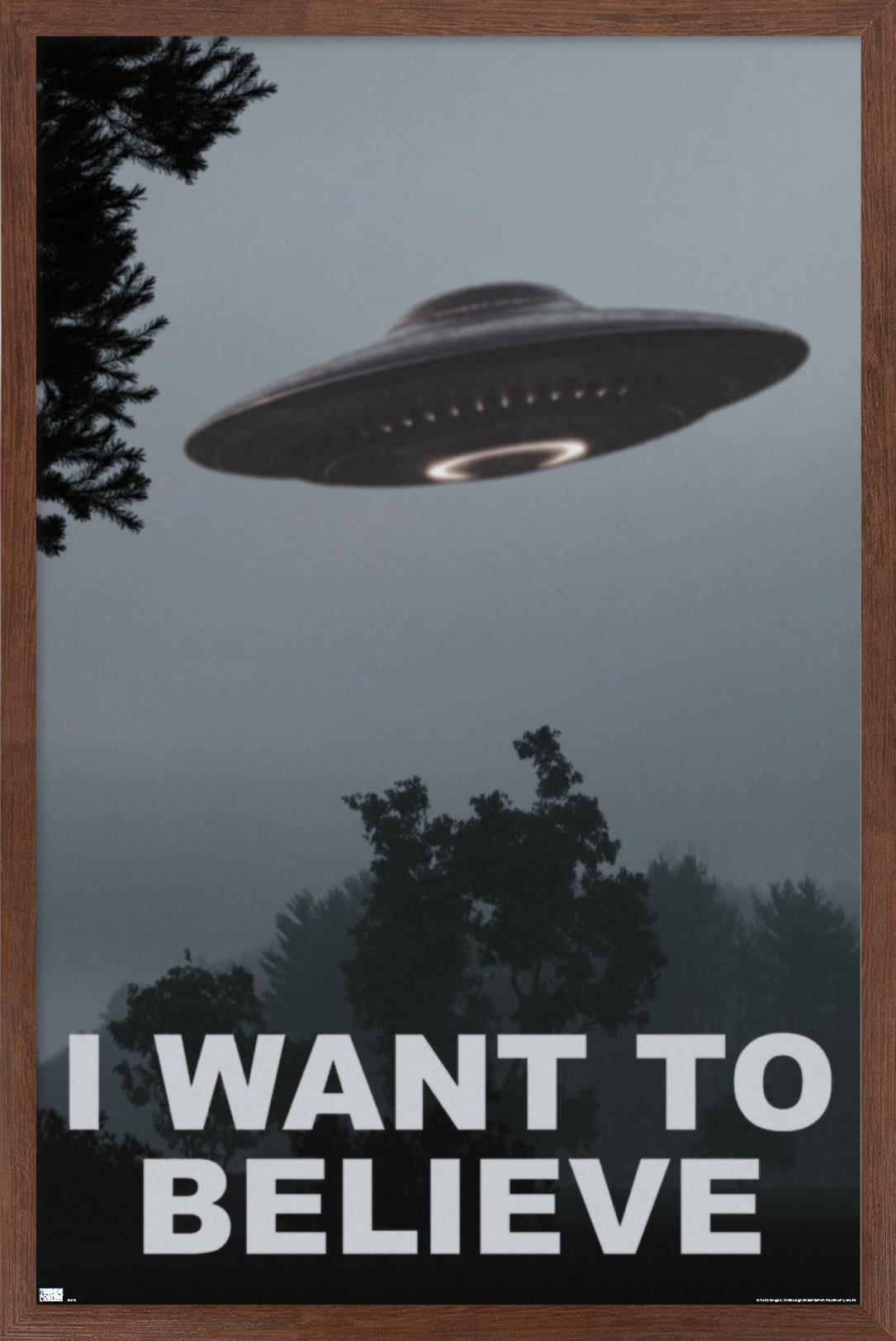 I Want To Believe Wall Poster, 22.375" x 34" Framed
