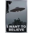 thumbnail image 1 of I Want To Believe Wall Poster, 22.375" x 34" Framed, 1 of 6