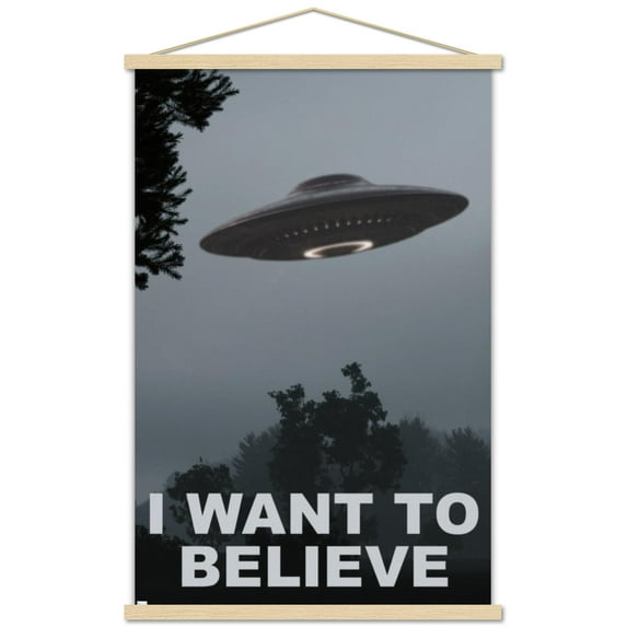 I Want To Believe Wall Poster with Magnetic Frame, 22.375" x 34"