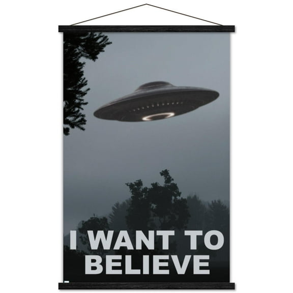I Want To Believe Wall Poster with Magnetic Frame, 22.375" x 34"